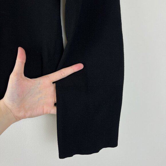 A.L.C. Black Edith Asymmetrical Cutout Turtleneck Pullover Sweater - Picture 3 of 6